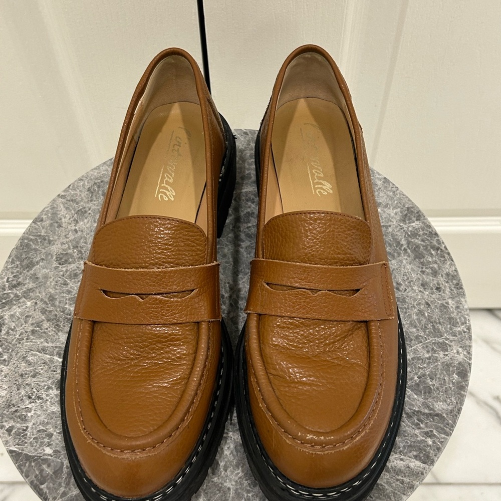 L'INTERVALLE Tan Leather Loafers size 40 / 9.5
